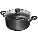 Stoneline Ceramic Cookware Set of 14 15710 3 pans; 3 pots; 3 lids, Black, Lid included