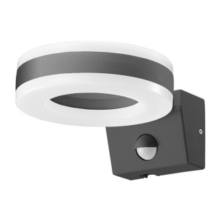 HOWLIT LED 20W, oprawa ogrodowa z czujnikiem ruchu, 1800lm, IP65, 4000K, szara