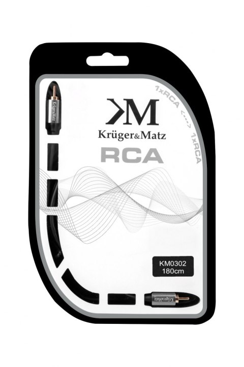 KM0302 Kabel 1RCA-1RCA 1.8m Kruger&Matz