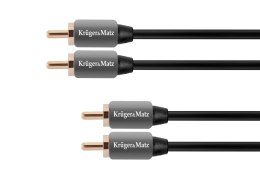 KM0303 Kabel 2RCA-2RCA 0.5m Kruger&Matz