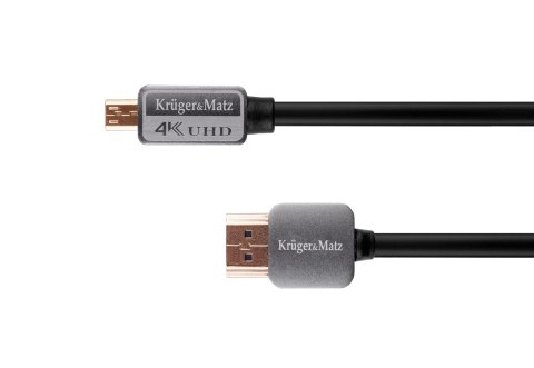 KM0328 Kabel HDMI - micro HDMI wtyk-wtyk (A-D) 3.0m Kruger&Matz