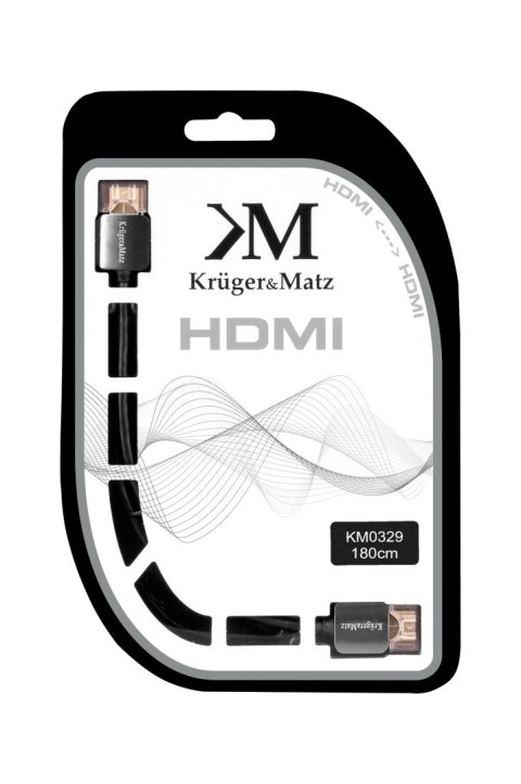 KM0329 Kabel HDMI-HDMI wtyk-wtyk 1.8m