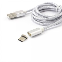 SBOX Kabel magnetyczny USB-C 1m srebrny