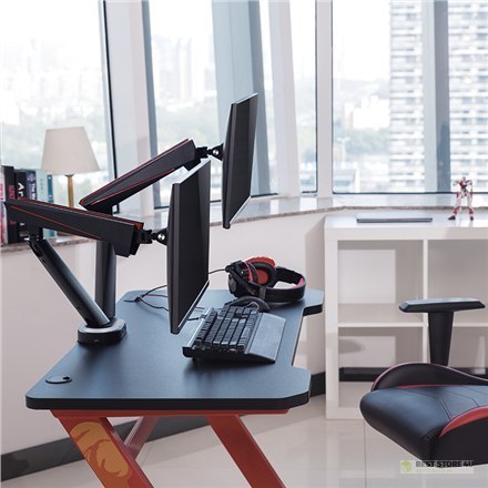 Logilink Gaming Dual Monitor Mount BP0092 17-32 ", Maximum weight (capacity) 8 kg, Black/Red Logilink Gaming Dual Monitor Mount BP0092 17-32 ", Maximum weight (capacity) 8 kg, Black/Red