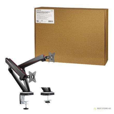 Logilink Gaming Dual Monitor Mount BP0092 17-32 ", Maximum weight (capacity) 8 kg, Black/Red Logilink Gaming Dual Monitor Mount BP0092 17-32 ", Maximum weight (capacity) 8 kg, Black/Red