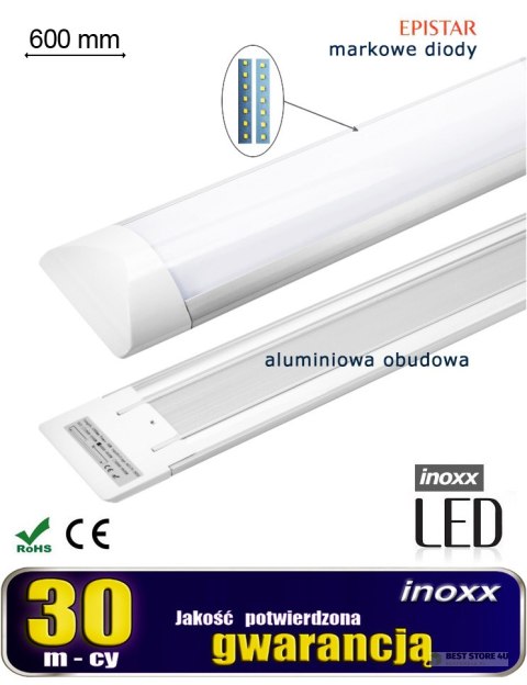 Lampa liniowa natynkowa panel led slim 60cm 18w 4000k neutralna Lampa liniowa natynkowa panel led slim 60cm 18w 4000k neutralna