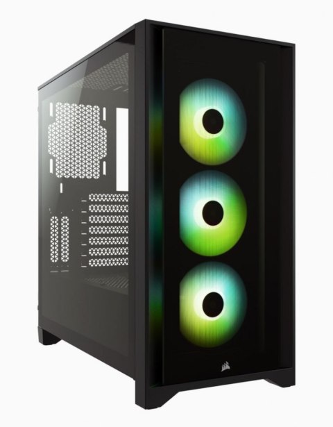 Corsair Tempered Glass Mid-Tower ATX Case iCUE 4000X RGB Side window, Mid-Tower, Black, Power supply included No, Steel, Temper