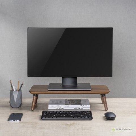 Drewniana podstawka pod monitor / laptop Maclean, (500x240x120mm), kolor czarny orzech, max. 20kg, MC-930 Drewniana podstawka pod monitor / laptop Maclean, (500x240x120mm), kolor czarny orzech, max. 20kg, MC-930