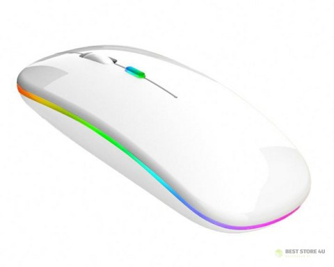 AK211B Mysz bezprzewodowa rgb biała AK211B Mysz bezprzewodowa rgb biała