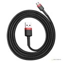 Nylonowy kabel przewód Micro USB 2.4A 1M Szybkie Ładowanie Quick Charge 3.0 czerwono-czarny Baseus CAMKLF-B91