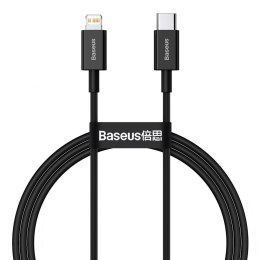 Baseus kabel usb-c do lightning superior series, 20w, pd, 100 cm czarny