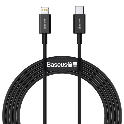 Baseus kabel usb-c do lightning superior series, 20w, pd, 200 cm czarny