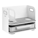 Organizer biurkowy z szufladą i ładowarką bezprzewodową Ergo Office, biały, max. 10kg, ER-441