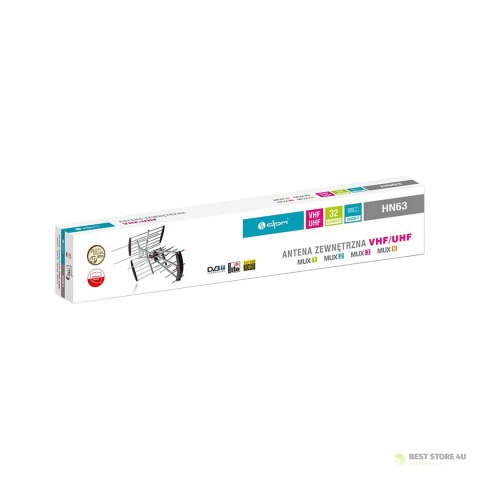 Antena kierunkowa DVB-T / DVB-T2 DPM HN62NWZ z filtrem LTE, 38 el., ze wzacniaczem Antena kierunkowa DVB-T / DVB-T2 DPM HN62NWZ z filtrem LTE, 38 el., ze wzacniaczem