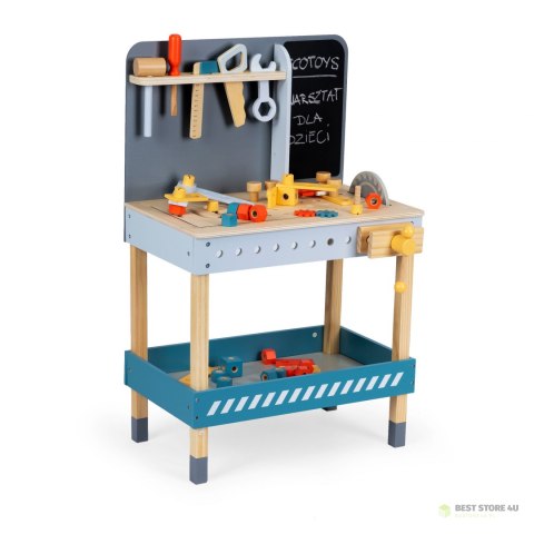 Drewniany warsztat z narzędziami - 47 el. Ecotoys Drewniany warsztat z narzędziami - 47 el. Ecotoys