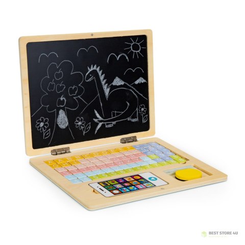 Tablica edukacyjna magnetyczna laptop litery cyfry Tablica edukacyjna magnetyczna laptop litery cyfry