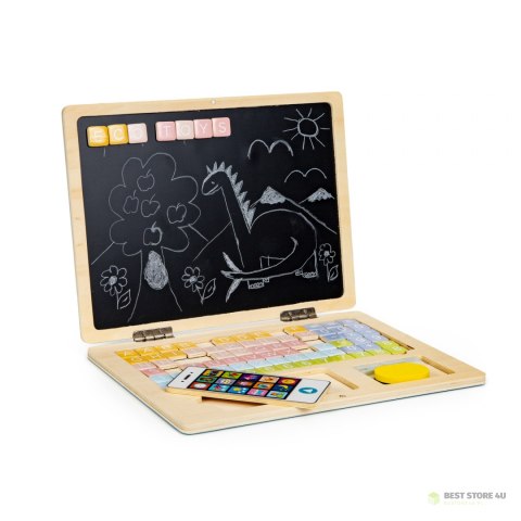 Tablica edukacyjna magnetyczna laptop litery cyfry Tablica edukacyjna magnetyczna laptop litery cyfry