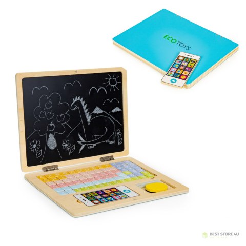 Tablica edukacyjna magnetyczna laptop litery cyfry Tablica edukacyjna magnetyczna laptop litery cyfry