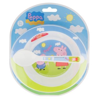 Peppa Pig - Miska z łyżeczką z melaminy do mikrofali