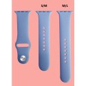 PURO ICON - Elastyczny pasek sportowy do Apple Watch 42/44/45 mm (S/M & M/L) (niebieski)