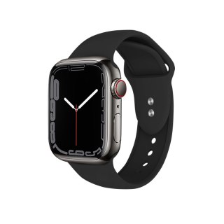 Crong Liquid - Pasek do Apple Watch 42/44/45 mm (czarny)