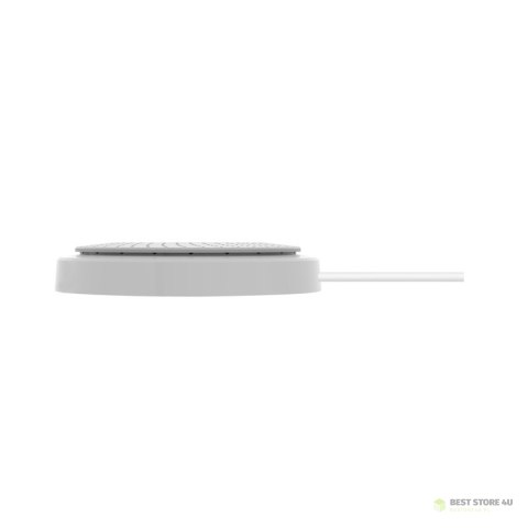 Budi - Ładowarka bezprzewodowa Qi 10W + wbudowany kabel (Biały) Budi - Ładowarka bezprzewodowa Qi 10W + wbudowany kabel (Biały)