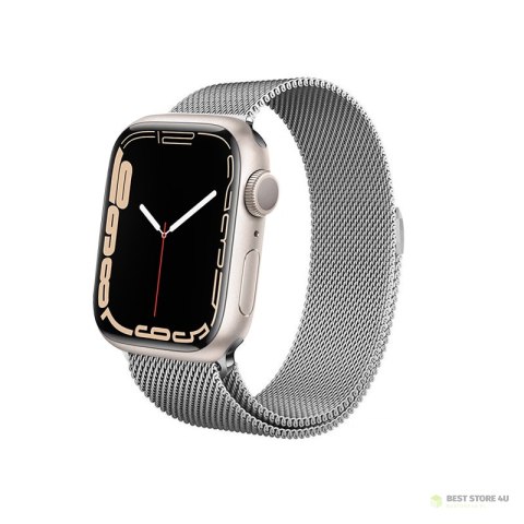Crong Milano Steel - Pasek ze stali nierdzewnej do Apple Watch 42/44/45 mm (srebrny) Crong Milano Steel - Pasek ze stali nierdzewnej do Apple Watch 42/44/45 mm (srebrny)