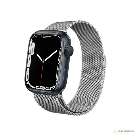 Crong Milano Steel - Pasek ze stali nierdzewnej do Apple Watch 42/44/45 mm (srebrny) Crong Milano Steel - Pasek ze stali nierdzewnej do Apple Watch 42/44/45 mm (srebrny)