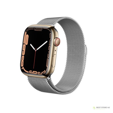 Crong Milano Steel - Pasek ze stali nierdzewnej do Apple Watch 42/44/45 mm (srebrny) Crong Milano Steel - Pasek ze stali nierdzewnej do Apple Watch 42/44/45 mm (srebrny)