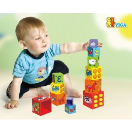 Viga Toys - Drewniana kostka do układania