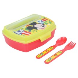 Mickey Mouse - Lunchbox z kompletem sztućców