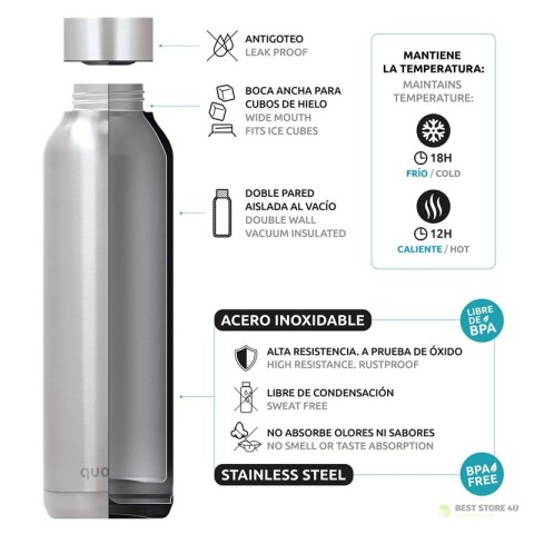 Quokka Solid - Butelka termiczna ze stali nierdzewnej 630 ml (Snake Print) Quokka Solid - Butelka termiczna ze stali nierdzewnej 630 ml (Snake Print)