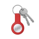 Crong Silicone Case with Key Ring - Brelok do Apple AirTag (czerwony)