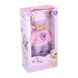 My baby & me - Interaktywna lalka bobas 41cm, 6 dźwięków (Różowo-fioletowa)