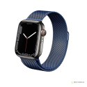 Crong Milano Steel - Pasek ze stali nierdzewnej do Apple Watch 38/40/41 mm (granatowy)