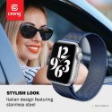 Crong Milano Steel - Pasek ze stali nierdzewnej do Apple Watch 38/40/41 mm (granatowy)