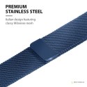 Crong Milano Steel - Pasek ze stali nierdzewnej do Apple Watch 38/40/41 mm (granatowy)