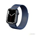 Crong Milano Steel - Pasek ze stali nierdzewnej do Apple Watch 42/44/45 mm (granatowy)