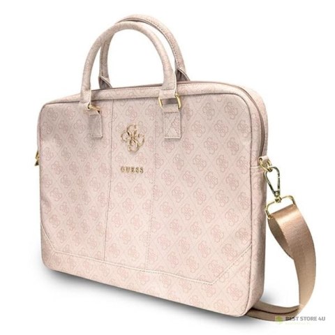 Guess 4G Big Metal Logo Computer Bag - Torba na notebooka 15" / 16" (różowy) Guess 4G Big Metal Logo Computer Bag - Torba na notebooka 15" / 16" (różowy)