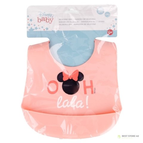 Minnie Mouse - Śliniak silikonowy z kieszonką (Indigo dreams) Minnie Mouse - Śliniak silikonowy z kieszonką (Indigo dreams)