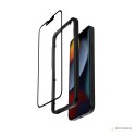 Crong Anti-Bacterial 3D Armour Glass - Szkło hartowane 9H na cały ekran iPhone 13 / iPhone 13 Pro + ramka instalacyjna