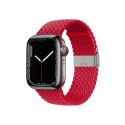 Crong Wave Band - Pleciony pasek do Apple Watch 38/40/41 mm (czerwony)