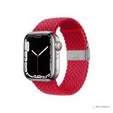 Crong Wave Band - Pleciony pasek do Apple Watch 42/44/45 mm (czerwony)