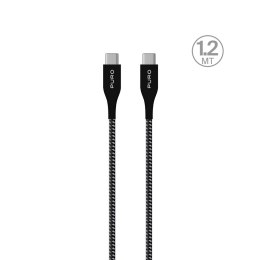 PURO Fabric Ultra Strong - Kabel w oplocie heavy duty USB-C / USB-C 1,2m (czarny)