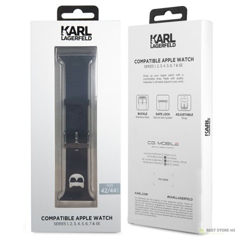 Karl Lagerfeld Silicone Choupette Head - Pasek do Apple Watch 42/44/45 mm (rczarny) Karl Lagerfeld Silicone Choupette Head - Pasek do Apple Watch 42/44/45 mm (rczarny)