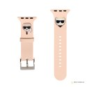 Karl Lagerfeld Silicone Karl & Choupette Heads - Pasek do Apple Watch 42/44/45 mm (różowy)