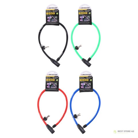 Dunlop - Linka , zapięcie antykradzieżowe do roweru (niebieski) Dunlop - Linka , zapięcie antykradzieżowe do roweru (niebieski)