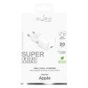PURO Super Mini Fast Wall Charger - Szybka mini ładowarka sieciowa USB-C Power Delivery 20W (biały)