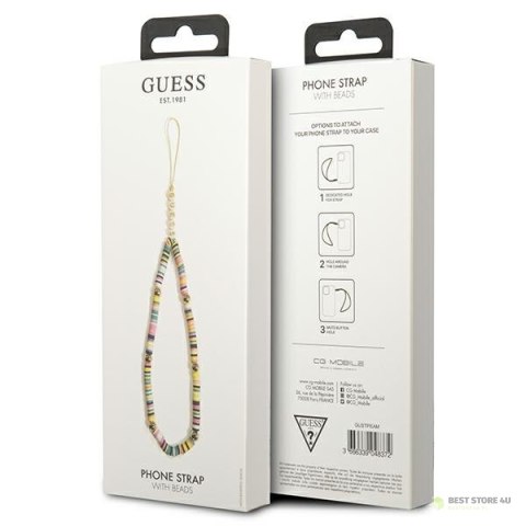 Guess Phone Strap Beads and Pearls Heishi - Zawieszka do telefonu 25 cm (Multicolor) Guess Phone Strap Beads and Pearls Heishi - Zawieszka do telefonu 25 cm (Multicolor)