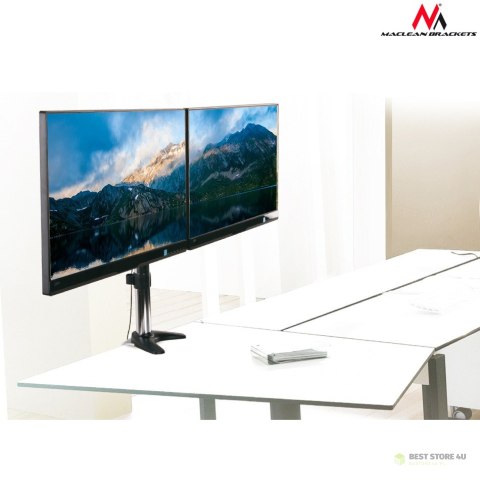 MC-714 44490 Uchwyt biurkowy do dwóch monitorów LCD 13-27 cali 8kg aluminiowy MC-714 44490 Uchwyt biurkowy do dwóch monitorów LCD 13-27 cali 8kg aluminiowy